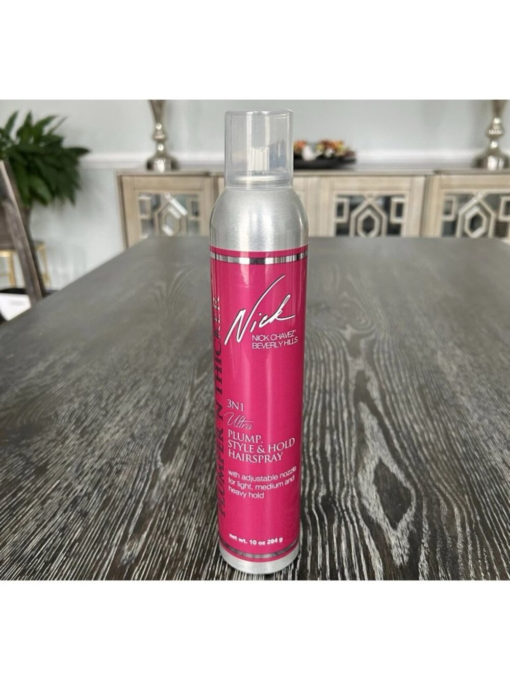 Nick Chavez Plumper N Thicker 3 In 1 Ultra Plump Style Hold Hairspray ~ 10 fl oz